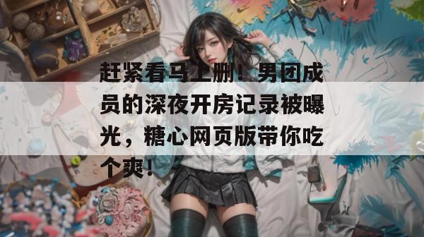 赶紧看马上删!男团成员的深夜开房记录被曝光,糖心网页版带你吃个爽! 赶紧看马上删!男团成员的深夜开房记录被曝光,糖心网页版带你吃个爽!